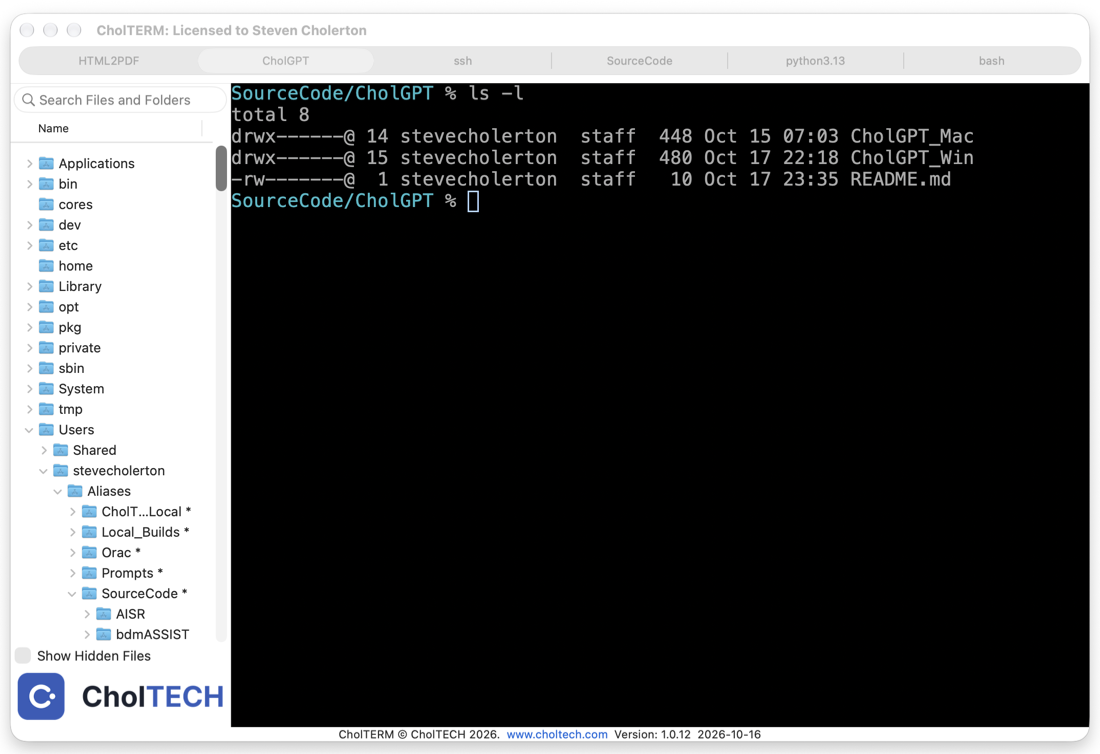 CholTERM screenshot