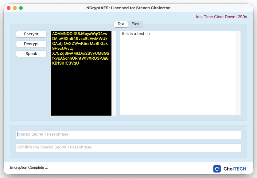 NCryptAES screenshot